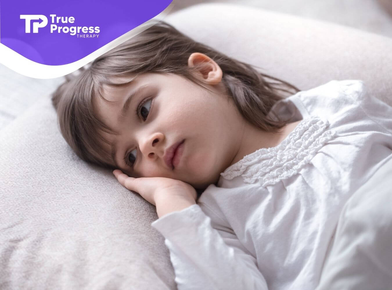 An autistic girl having trouble sleeping.
