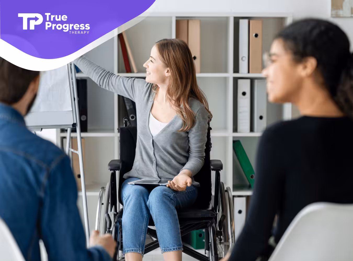 A group of ABA therapists talking