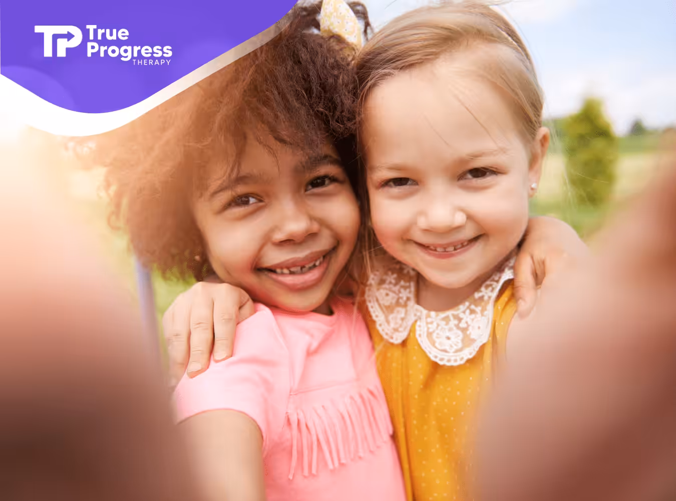 Two friends with autism
