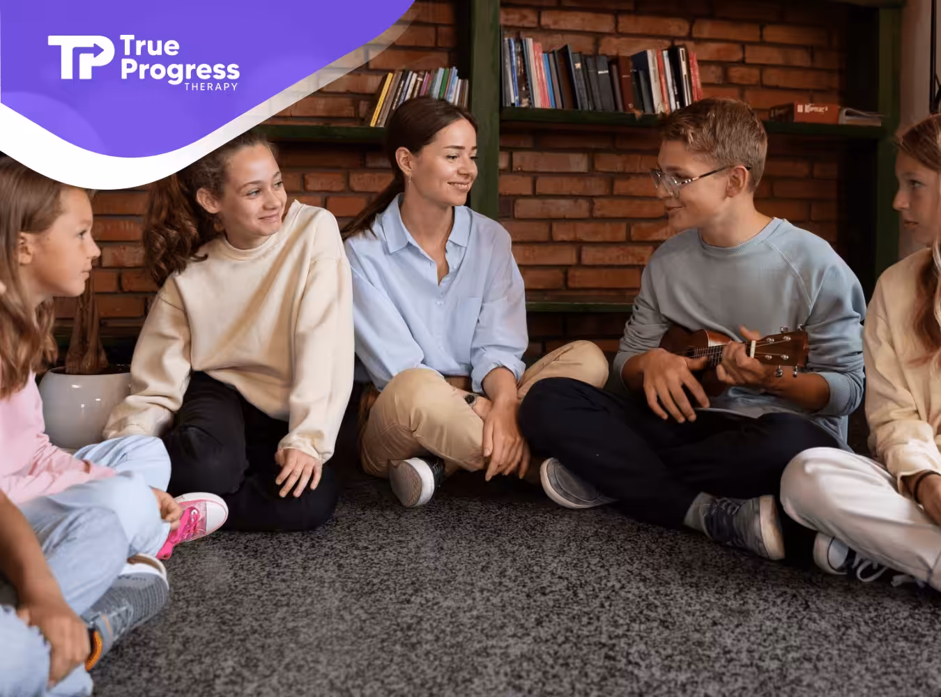 A group of families talking together