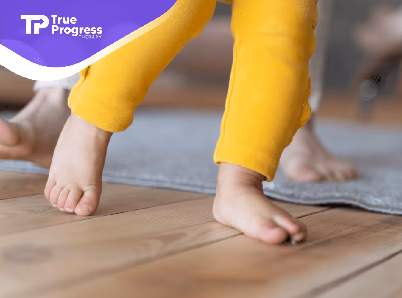 A kid with autism toe walking