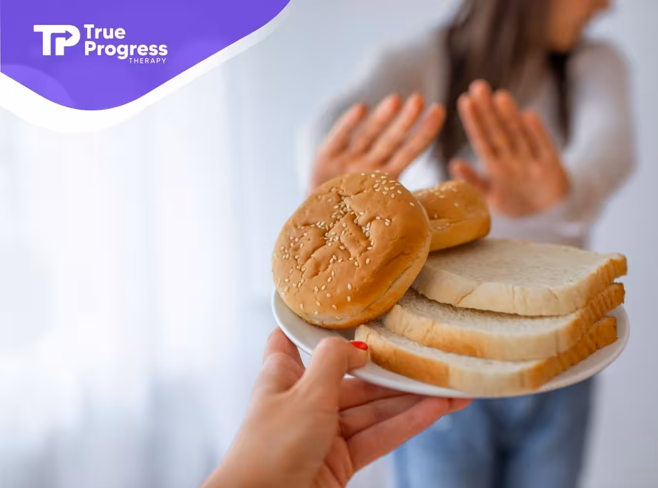 a plate of bread and buns