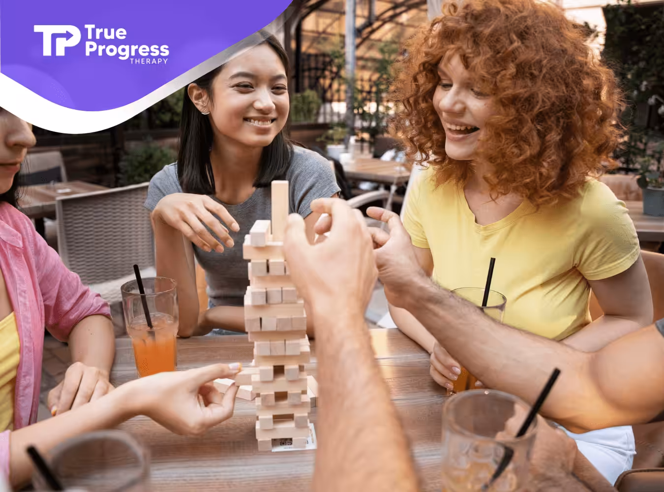 A group of adults with autism socializing